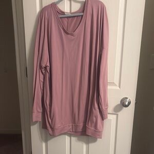Zenana Outfitters Oversized Purple Long Sleeve Hoodie PLUS SIZE
